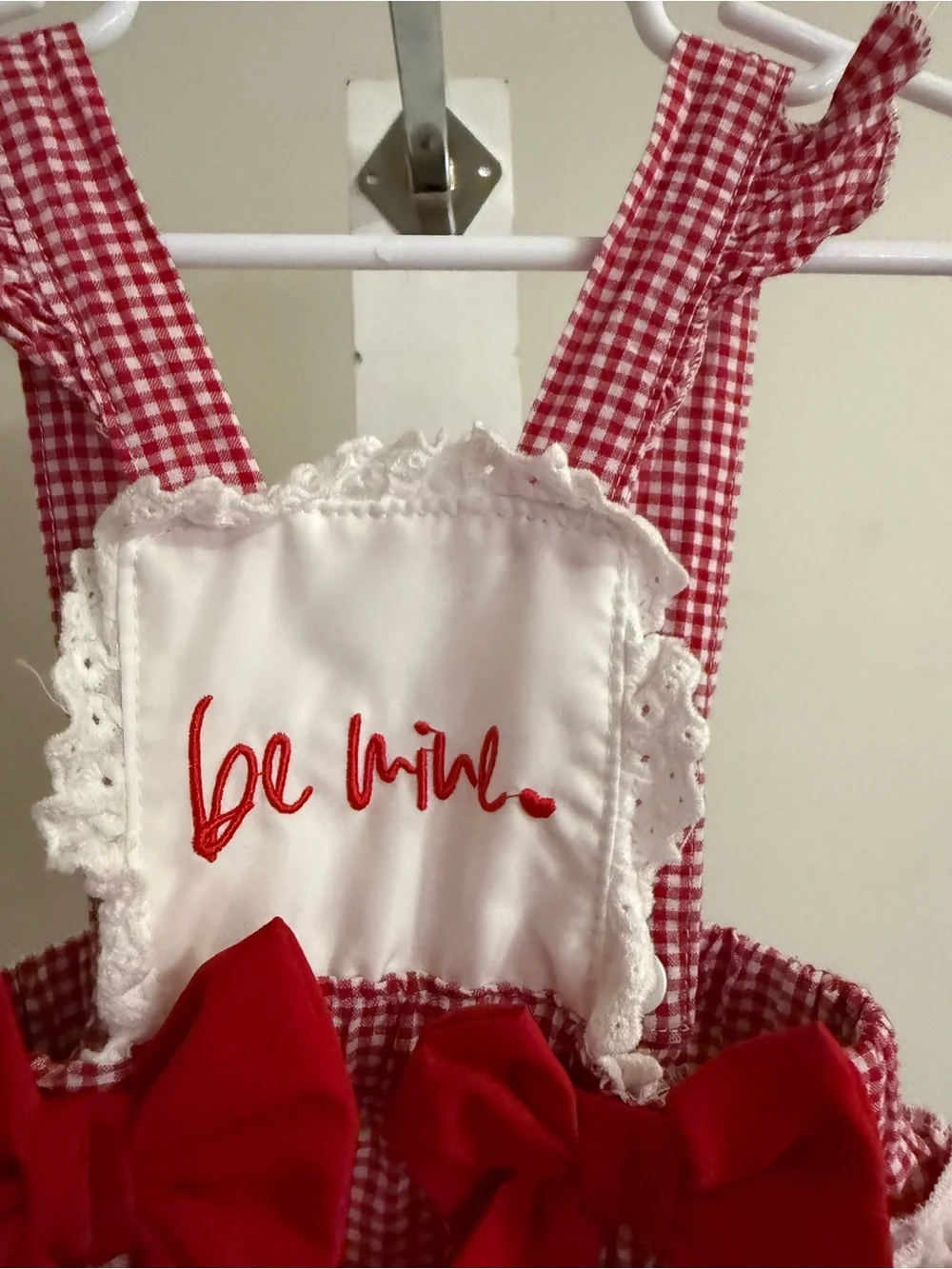 “Be Mine” Ruffle Butt Romper